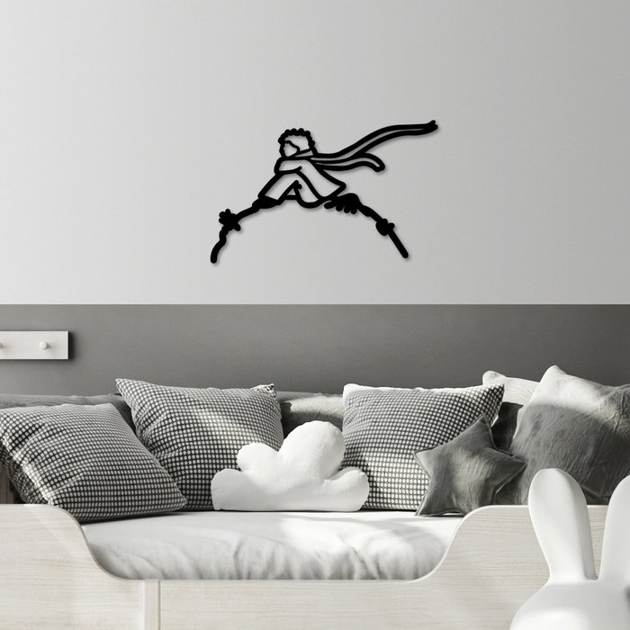 Wallity The Little Prince 2 Accesorio de Pared de Metal Negro
